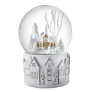 100MM White Christmas Scene Snow Globe by San Francisco Music Box Company