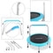 SereneLife Portable & Foldable Trampoline - 40" in-Home Mini Rebounder with Adjustable Handrail, Fitness Body Exercise, Springfree Safe for Kids - SLELT403