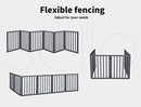 PaWz Dog Gates Pet Gates Indoor Foldable Dog Fence Puppy Safety Stair Barrier Security Door, Height 1.4M,Grey