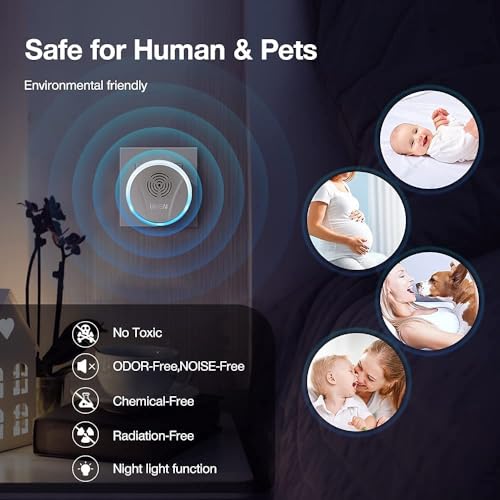 Ultrasonic Pest Repeller, 6PCs Plug in Insect Mosquito Repellent, Insect Killer Pest Control Mouse Repeller, Efficient Repellent Upgraded Mosquito Zapper for Indoor Outdoor