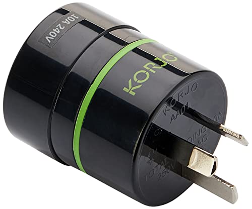 Korjo AU Travel Adaptor, for US and EU Appliances, Use in Australia, NZ, More