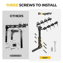 【Upgrade】 BougeRV Lockable Hitch Bike Rack for SUV Truck, 165LB Capacity 4-Bike Hitch Bike Carrier Rack with 2'' Hitch Receiver, Easy Assembly, Tilting & Foldable Bike Rack Hitch