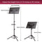 IMAGE 55-160 cm Sheet Music Stand Adjustable and Foldable Travel Metal Music Stand with Music Tray, Carrying Bag, and Music Sheet Clip Holder for Instrumental Performance