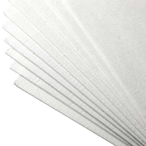 10 Pcs Ceramic Fiber Paper 11 x 12 x 0.12 In High Temperature Ceramic Fiber Rectangle Paper White Insulation Gasket Paper Fireproof Microwave Kiln Papers Sheet for Stove Furnace Fireplace DIY Material