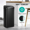 Maxkon 40L Motion Sensor Bin Automatic Rubbish Bin Stainless Steel Kitchen Garbage Touch-Free Bin Black Home Office