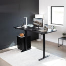 VIVO Electric Stand Up Desk Frame Workstation, Single Motor Ergonomic Standing Height Adjustable Base with Simple Controller, Black, DESK-V100EB