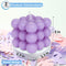 2 Pcs Bubble Candle Home Decoration Purple and White Bubble Candle Handmade Cube for Bedroom Bathroom Decorations Soy Candles Aesthetic Set