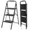 Costway 3 Step Ladder, Folding Step Stool w/ Padded Handgrip & Wide Anti-Slip Pedal, Lightweight Portable Metal Tool Ladder, 265 kg Capacity, Multi-Use Sturdy Ladder for Kitchen & Household (3 Step (Material: PE))