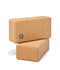 Manduka Cork Lean Yoga Block – Resilient Sustainable Material, Portable, Comfortable, Easy to Grip Fitness, Yoga Exercise & Pilates | 2.75" x 4" x 8.5" (Pack of 2)