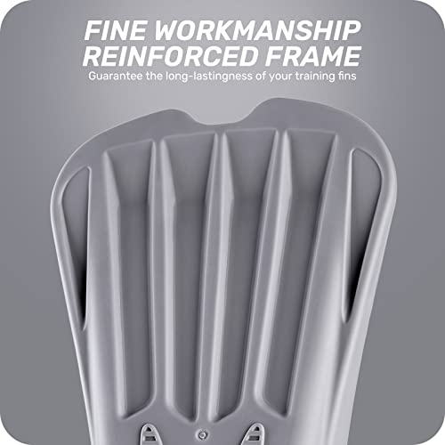 CAPAS Swim Training Fins Comfortable Silicone Lap Swimming Floating Flippers Short Blade Build Leg Strength