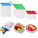 Tongke [12pack]Reusable Mesh Produce Bags Washable Eco-Friendly Bags for Grocery Shopping Storage Fruit Vegetable Toys