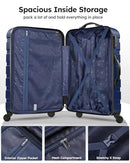 Suitour Luggage 3 Piece Sets Hard Shell Luggage Set Spinner Wheels, TSA Lock, 20 24 28 inch Travel Suitcase Sets, Dark Blue, Dark Blue, Hardside Luggage Set With Spinner Wheels