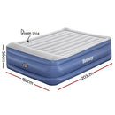 Bestway Air Mattress Inflatable Bed Built-in Pump Luxury Queen Airbed 56cm Blue