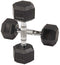 Balancefrom Rubber Encased Hex Dumbbells, 10LB, Pair