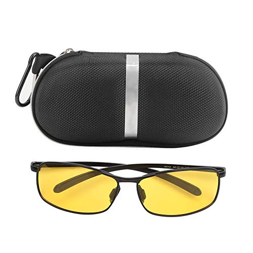 Polarized Sports Sunglasses, Aluminum Magnesium Square Sunglasses Polarized Unisex Driving Cycling Night Vision Glasses for Outdoor Sports