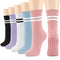 Grip Socks Yoga Socks with Grips for Women Non Slip, Pilates, Workout, Pure Barre, Ballet, Dance, Hospital Socks, White/Pink/Blue/Purple/Green, One size