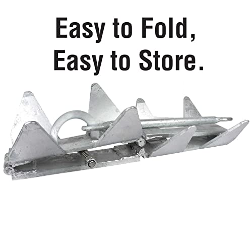 Seachoice Hot-Dipped Galvanized Steel, Fold-and-Hold Anchor, 19 Lbs.