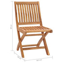 vidaXL Solid Teak Wood Garden Chairs, Set of 2, with Anthracite Cushions and Waterbase Finish