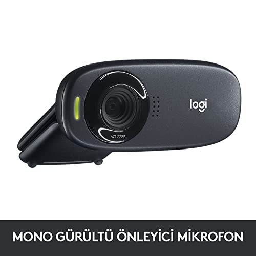 Logitech C310 HD Webcam, HD 720p/30fps, Widescreen HD Video Calling, HD Light Correction, Noise-Reducing Mic, for Skype, FaceTime, Hangouts, WebEx, PC/Mac/Laptop/MacBook/Tablet - Black