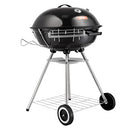 VEVOR Kettle Charcoal Barbecue Kettle Barbecue 56 cm Portable Barbecue Kettle Grill with Lid, Delicious BBQ, Picnic Grill with Large Grill Surface, Charcoal, Black, 63 x 82 x 88 cm Charcoal Round Barbecue Travel