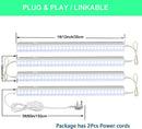 1ft T5 White Grow Lights for Indoor Plants, MOYA STD Cabinet Greenhouse Grow Lamp 5000K Full Spectrum White LED Grow Light Bulbs, Plug and Play, Linkable T5 Grow Light Strip for Houseplants, 4-Pack
