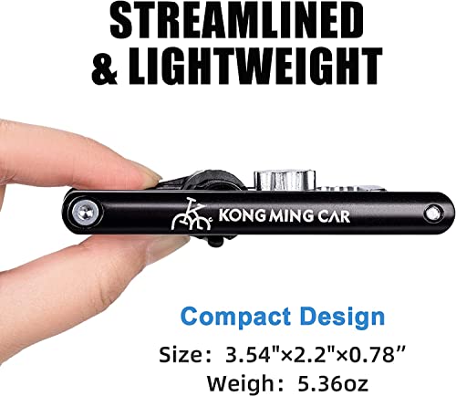 Kadacha 20-in-1 Bicycle Multifunction Tool with CO2 Inflator - Compact and Lightweight Multitool Kit for Road and Mountain Bikes - Includes Hex, Torx, Screwdriver and Chain Tool.