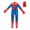 MARVEL Spider-Man Official Youth Deluxe Zentai Suit - Spandex Jumpsuit with Printed Design and Detachable Spandex Mask and Plastic Eyes