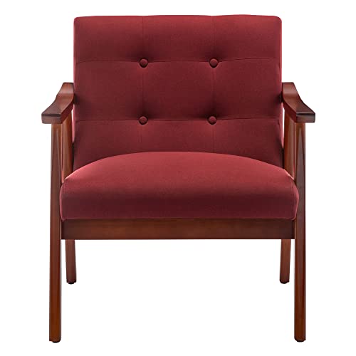 Convenience Concepts Take A Seat Natalie Accent Chair with Red Finish T1-147