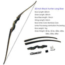 ZSHJGJR 60 Inch Take Down Longbow and Arrow Set American Hunting Longbow Wooden Bow 25-60lbs Right/Left Handed with Carbon Arrows Accessory for Archery Target Hunting Shooting Practice (50lbs, Right Handed---Bow Set)