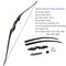 ZSHJGJR 60 Inch Take Down Longbow and Arrow Set American Hunting Longbow Wooden Bow 25-60lbs Right/Left Handed with Carbon Arrows Accessory for Archery Target Hunting Shooting Practice (50lbs, Right Handed---Bow Set)