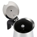 Stainless Steel Moka Pot Espresso Coffee Maker Stove Home Office Use Coffee Maker Single Serve K-Cup Pod Coffee Brewer(300ML)