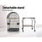 i.Pet Bird Cage 53 x 53 x 150cm Large Guinea Pig Pet Birds Parrot Ferret Cages Aviary Budgie Finch Canary Stand Toys,Black 2 Perch with Wheel + Slide-Out Removable Tray