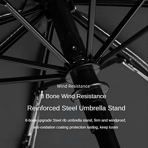 Lordap UV Umbrella & Rain Block Folding Umbrella, 8 Hard Umbrella Bone Automatic Opening and Closing Umbrella, Add Thick Black Glue, Upf50+ Protection (Black)