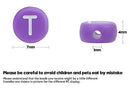 1000pcs Acrylic Letter Beads Alphabet Beads, for Bracelets and Jewelry Making (White Letter Purple Bead, 4×7mm(Round))