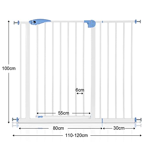 Pet Safety Gates Dog Safe Fence Puppy Baby Child Security Stair Barrier Door 30CM Extension Adjustable 100CM Height