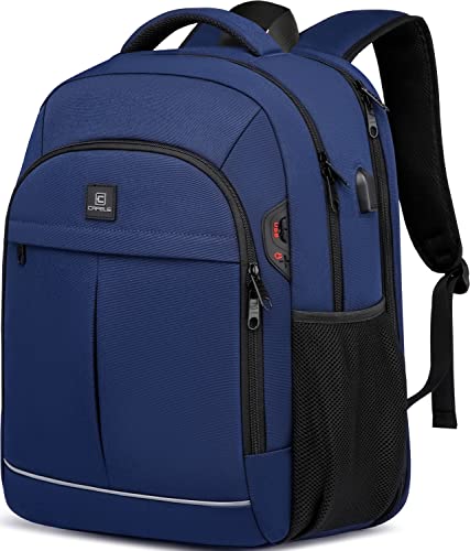 Backpack,Travel Backpack,School Backpack, 17.3 Inch Business Laptop Backpack with USB Charging Port,TSA Water Resistant College Bookbag Gifts for Men Women Boys Teen,Blue