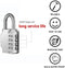 Combination-Lock 4 Digit Outdoors Waterproof Padlock Number Lock for School Gym Locker, Sports Locker, Fence, Gate, Shed,Toolbox, Case, Hasp Storage (Silver)