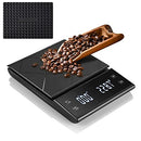 MECOS Digital Coffee Scale with Timer, 0.1g-3kg USB Rechargeable Digital Coffee Scale, Digital Food Scale Weight Grams and Oz for Espresso, Drip Coffee, Baking, Cooking