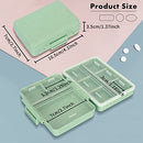 FYY Pill Organizer, Travel Pill Cases, Weekly Pill Case Organizer 7 Day, 9 Compartments Portable Travel Pill Box for Pocket Purse,Daily Pill Container for Medicine Vitamin Holder Container,Green