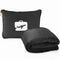 EverSnug Travel Blanket and Pillow - Premium Soft 2 in 1 Airplane Blanket with Soft Bag Pillowcase, Hand Luggage Sleeve and Backpack Clip (Black)