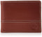 Timberland Men's Leather Passcase Wallet Trifold Wallet Hybrid, Cognac, One size