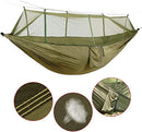 Anti-roll Double Hammock Camping Hammock - Double Hammock with Removable Mosquito Net Portable Hammocks for Trees with Adjustable Tree Straps for Travel, Camping