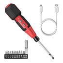 AMIR Cordless Power Screwdriver, Rechargeable Electric Screwdriver Sets, Portable Automatic Home Repair Tool Kit, Motorized Screwdriver with USB Cable and LED Lights