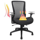 Big and Tall Office Chair for Heavy People 400lb, Ergonomic Desk Chair Mesh Computer Chair with Lumbar Support, Adjustable Height and Armrests (Black)