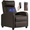 BestMassage Recliner Chair for Living Room Massage Recliner Sofa Reading Chair Winback Single Sofa Home Theater Seating Modern Reclining Chair Easy Lounge with Pu Leather Padded Seat Backrest (Brown)