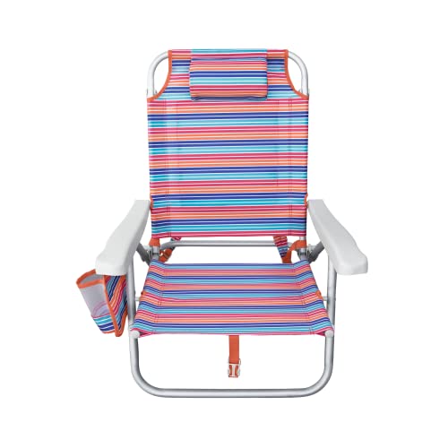 Hurley Deluxe Backpack Beach Chair, One Size, Sherbet