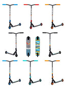 Two Bare Feet Stunt Scooter - Wedge and Aztec Freestyle Stunt Scooters for Tricks, Kids, Teens, Adults (Wedge Black/Mint)