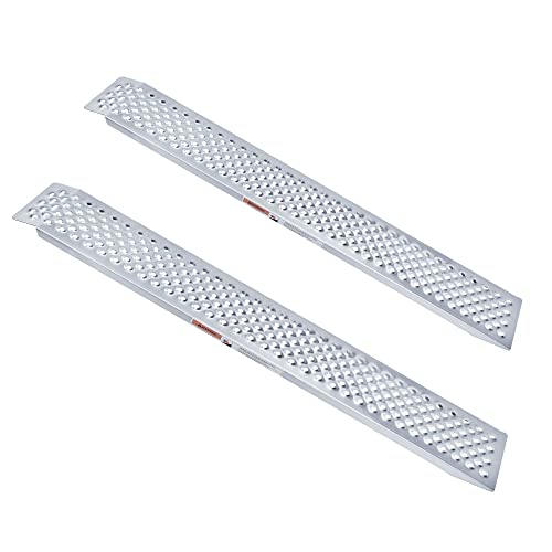 LEMNISCATE Loading Ramps, 2PCS Aluminum Ramp, Lightweight Powersports Loading Ramps for Lawn Mower, ATV, Snow Blower,Golf Cart,Dirt Bike, Four-Wheeled Vehicle, 880lbs Capacity/Pair,63x8.5''