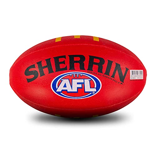 Sherrin AFL Replica All Surface Football, Red, Size 2