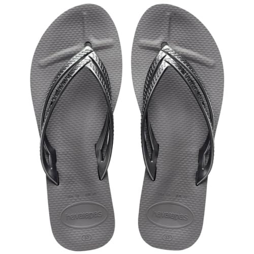 Havaianas Women's Wedges Flip-Flop, Steel Grey Steel Grey, 10 US